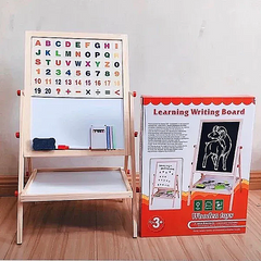 Wooden Learning Writing Board ( One side blackboard another side whiteboard ) board Double Sided 12 x 15 inches