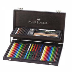 Faber Castell Art & Graphic Compendium Wooden Case 53pcs