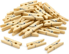 Pack Of 50 Brown Wooden Pegs