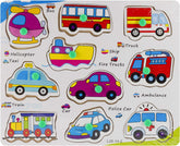 Wooden Puzzle Picture Board with Knobs