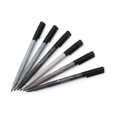 Faber Castell Pitt Artist Brush Pen Grey Set of 6