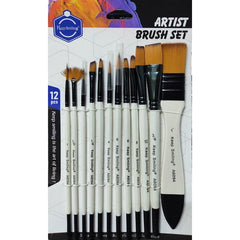 Keep Smiling A6094B (card packing) Artist Value Brush Pack of 12
