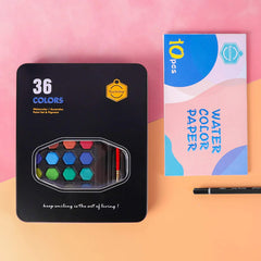 Keep Smiling Solid Watercolor Paints 36 Colors Set