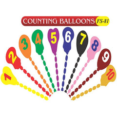 Kids Learning Educational Foam Wall Counting Balloons
