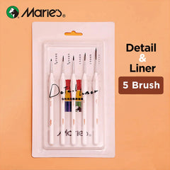 Maries Detail Liner Brush For Painting Set Of 5