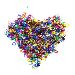 Metallic Foil Alphabet Confetti Sprinkles for Wedding Party Decorations