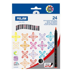 Milan Waterbased Brush Pen Markers