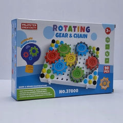 Rotating Gear & Chain Building Set – 98 Pcs Educational Toy for Kids