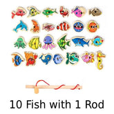 Magnetic Wooden Fishing Toy Set for Kids – Number Learning Game