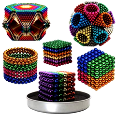 5MM 216 Pieces Magnet Balls (8 Multi Color) Magnetic Unique Gift