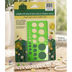 Keep Smilling Complete Multi-Size Circle Stencil Scale & Ruler |