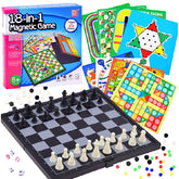 18 in 1 Magnetic Board Game Set For Kids 2 to 4 Player Games 20cm Board