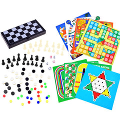 18 in 1 Magnetic Board Game Set For Kids 2 to 4 Player Games 20cm Board