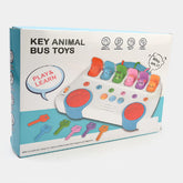 Key Animal Bus Toy Cause and Effect Toy Gift Portable Travel Toy Musical Toy Red Handle