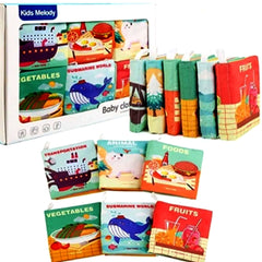Kids Melody Baby Cloth Book Set of 6 – Soft Fabric Educational Books for Babies & Toddlers