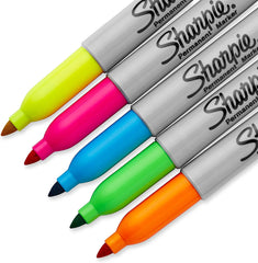 Sharpie Neon Fine Point Permanent Markers Pack of 5 (1860443)