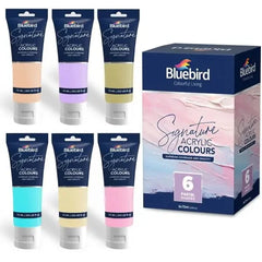 Bluebird Signature Acrylic Colours – 75 ml – Set of 6 PASTEL