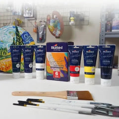 Bluebird Signature Acrylic Colours – 75 ml – Set of 6 PRIMARY
