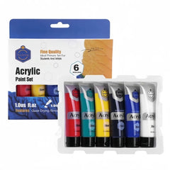 KeepSmiling Acrylic Paint Set 30ml – 6, 12, 18, 24 & 36 Colors | Art & Craft Paints for Students & Artists