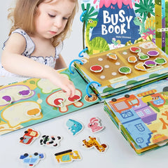 Square Shape Montessori Quiet Busy Book for Toddlers