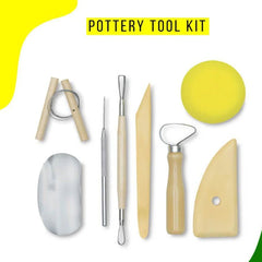 Keep Smiling 10Pcs Pottery Tools Set Clay Needle Cutter Loop Ribbon Ceramics Clay Sculpting Modeling Tool Kit