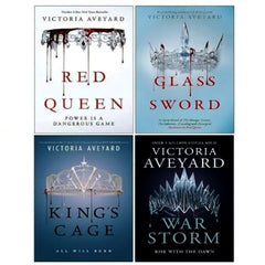 (Complete 4 Books Set) Red Queen Series by Victoria Aveyard (Red Queen, Glass Sword, King’s Cage, War Storm)