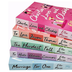 Set of 5 Books Charlie Love And cliches , The Hardest Fall , To love Jason Thorn , To Hate Adam Connor , Marriage for One by Ella Maise