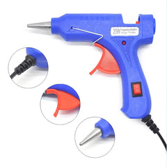 20w Brand New Hot Glue Gun Small - Blue with 1pcs Glue Gun Stick