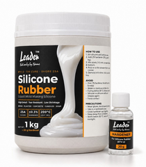 Leader RTV-2 Liquid Silicone Rubber for Mold Making (1kg Base + 20g Hardener) | High Detail & Tear Resistant Liquid Silicone Gel for Resin, Candle, Soap & Plaster Moulds