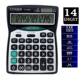 Citizen Ct 9300 Calculator Black Citizen Ch-453 Ct-9300 Desktop Calculator Solar Dual Power Calculator 14-Bit Large Display