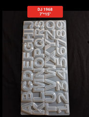 Alphabet Mold Silicone Letter Number Molds Large Alphabet 7"*15"