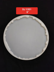 Irregular Round Tray Resin Silicon Mold DIY Coaster Epoxy Mould 9''