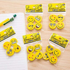 Pack of 20pcs Smiley Face Eraser Cartoon Eraser
