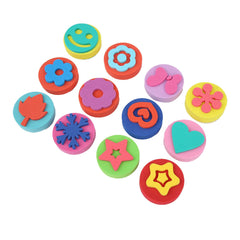 12pcs Drawing Sponge Stamp
