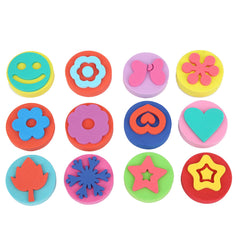 12pcs Drawing Sponge Stamp