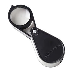 10X 30mm Double Open Folding Portable Jewelry Optical Glass Loupe Magnifier