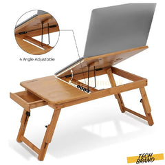 Wooden laptop table desk and laptop stand