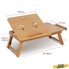 Wooden laptop table desk and laptop stand