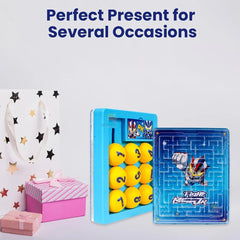 2-in-1 Educational Puzzle Toy – Number Sliding Puzzle Board and Ball Maze Game for Brain Teasing and Skill Development