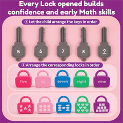 Lock and Key Toy - Learning Numbers, Counting & Matching Educational Toy Set for Kids