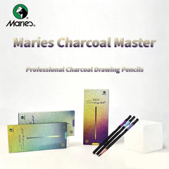 (10pcs Mix) Marie's Charcoal Pencils Set (Soft, Medium, Hard) | Professional Sketching & Drawing Pencils for Art Students and Artists