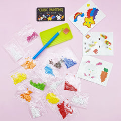 Cubic Painting Kit for Kids - DIY 5D Diamond Painting Mosaic Art Craft Set, Pixel Diamond Art Sticker Toy with Tools