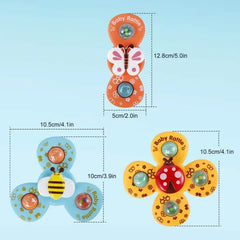 Baby Rattles Set, With Suction Cup Spinner Toy, Suitable For Travel, Dining Table & Bathroom
