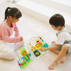 Multi-Functional Busy Box Toy for Toddlers, Montessori Educational Activity Cube, Steering Wheel & Sensory Learning Toy