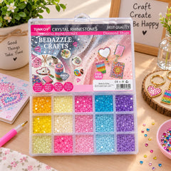 Bedazzle Craft Kit with Storage Box for Decorating Notebooks, Mirrors, Cups & Accessories