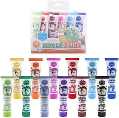keepSmiling Super Washable Finger Paint Set for Kids – Non-Toxic, Skin-Friendly Safe Toddler Paint Set for Arts, Crafts, Early Learning & DIY Handprint Painting