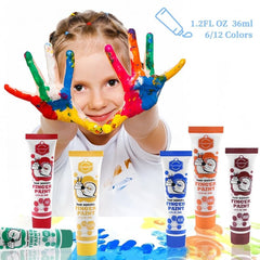 keepSmiling Super Washable Finger Paint Set for Kids – Non-Toxic, Skin-Friendly Safe Toddler Paint Set for Arts, Crafts, Early Learning & DIY Handprint Painting
