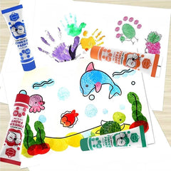 keepSmiling Super Washable Finger Paint Set for Kids – Non-Toxic, Skin-Friendly Safe Toddler Paint Set for Arts, Crafts, Early Learning & DIY Handprint Painting