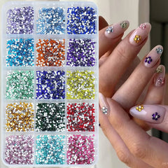 15-Color Rhinestone Gem Kit with Precision Tweezers & Picker Pen - Professional Grade Multi-Color Acrylic Flatback Gems for DIY Crafts, Nail Art, Face Gems, and Jewellery Making - Safe & Non-Toxic