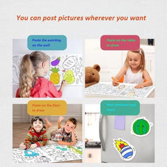 Coloring Roll Paper With Colour Pencil Graffiti for Kids 30cm x 3 Meters